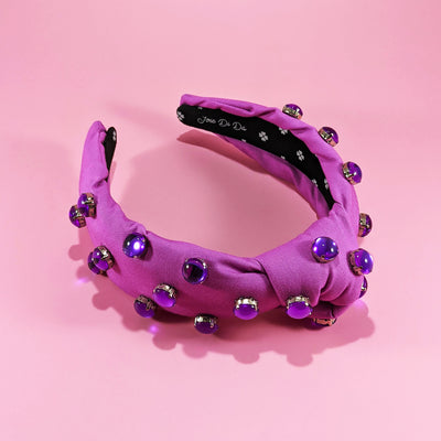 Lavender Embellished Top Knot Headband